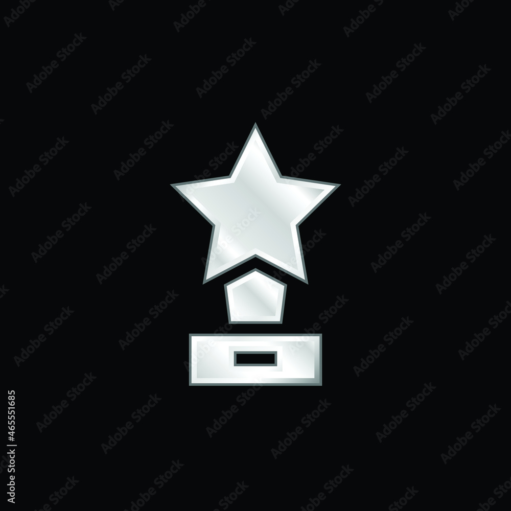 Award silver plated metallic icon Award silver plated metallic icon