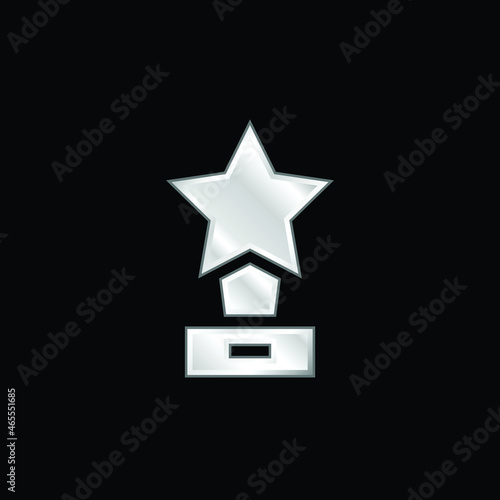 Award silver plated metallic icon