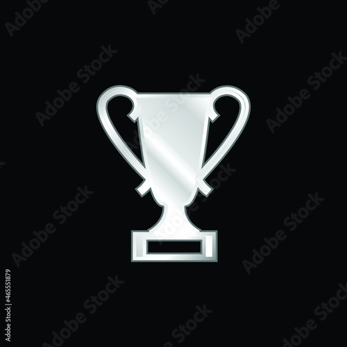 Award Trophy silver plated metallic icon