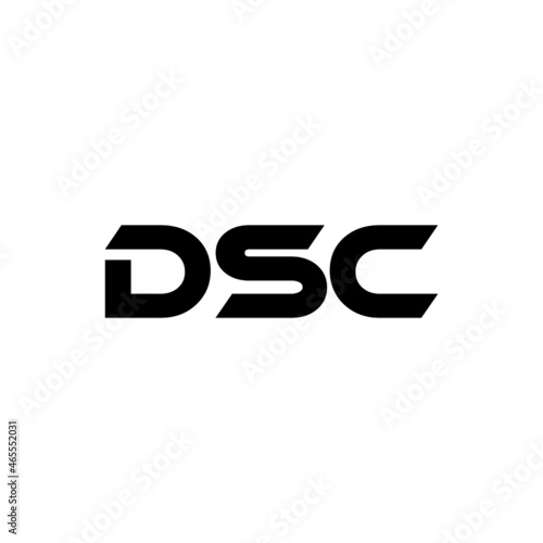 DSC letter logo design with white background in illustrator, vector logo modern alphabet font overlap style. calligraphy designs for logo, Poster, Invitation, etc. photo