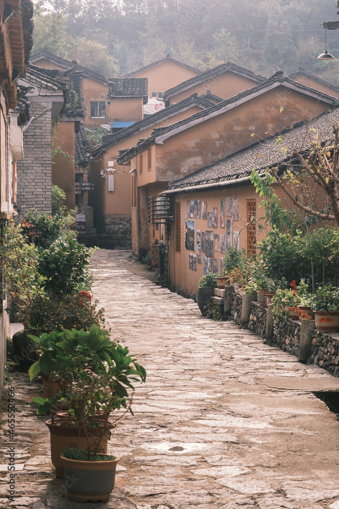 Fototapeta premium Scenery of Tianpu Dawan Ancient Town, Xinyang, Henan