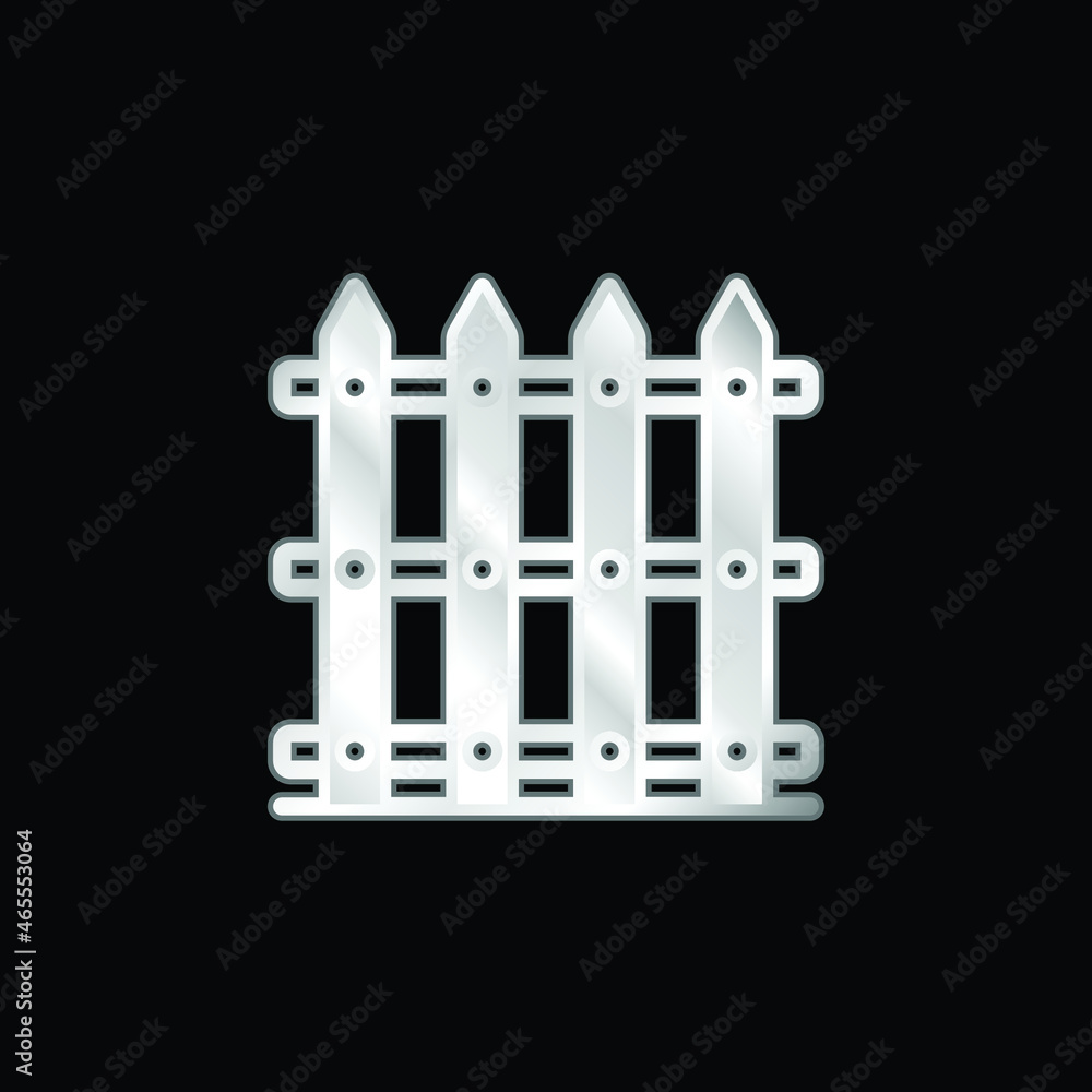 Boundaries silver plated metallic icon Boundaries silver plated metallic icon