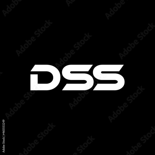 DSS letter logo design with black background in illustrator, vector logo modern alphabet font overlap style. calligraphy designs for logo, Poster, Invitation, etc. photo