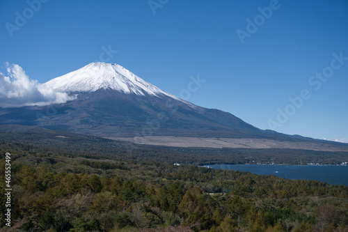 富士山, 山, 湖, 風景, 自然, 空, 山, 雪