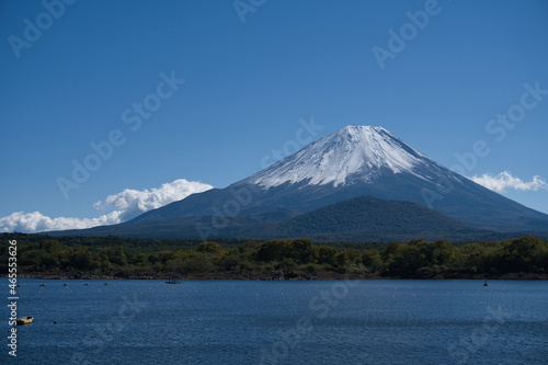 富士山, 山, 湖, 風景, 自然, 空, 山, 雪