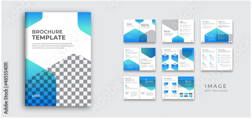 unique Brochure design gradient shapes, company profile, minimalist business brochure template design.