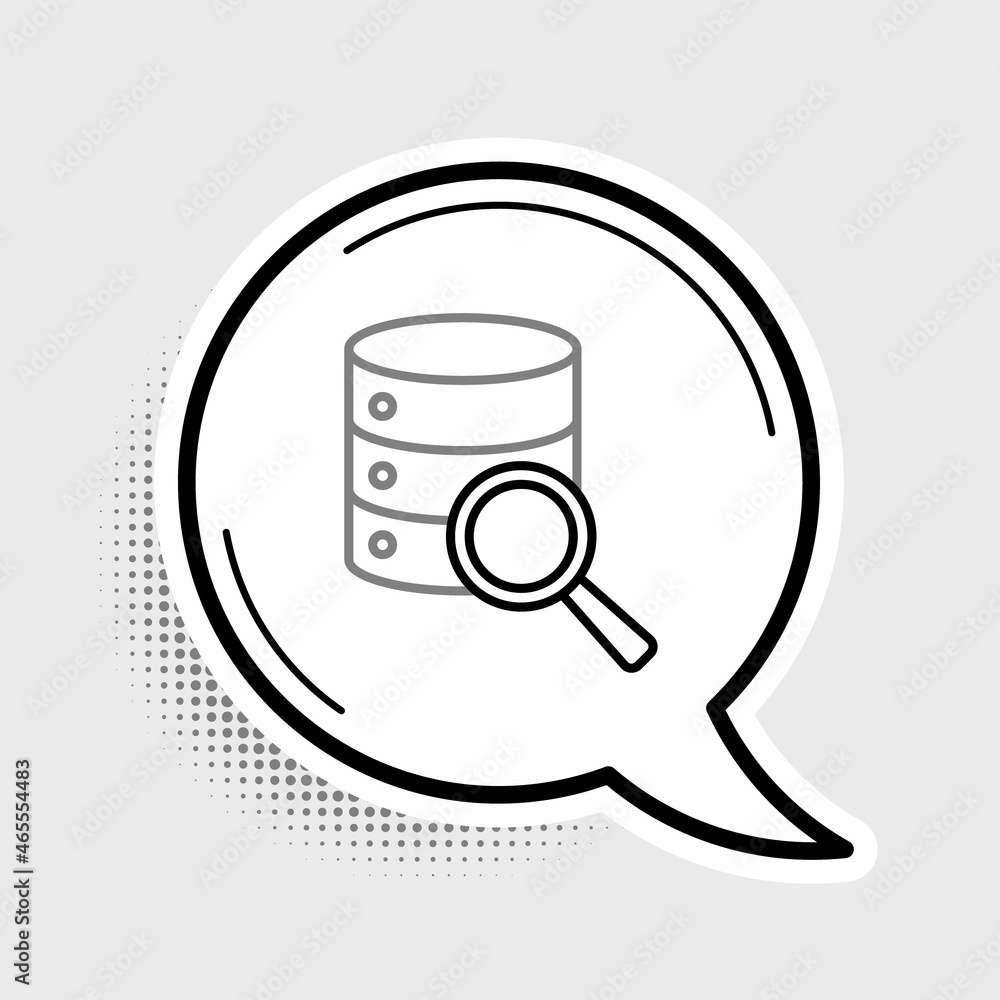 Line Server, Data, Web Hosting icon isolated on grey background. Colorful outline concept. Vector Line Server, Data, Web Hosting icon isolated on grey background. Colorful outline concept. Vector