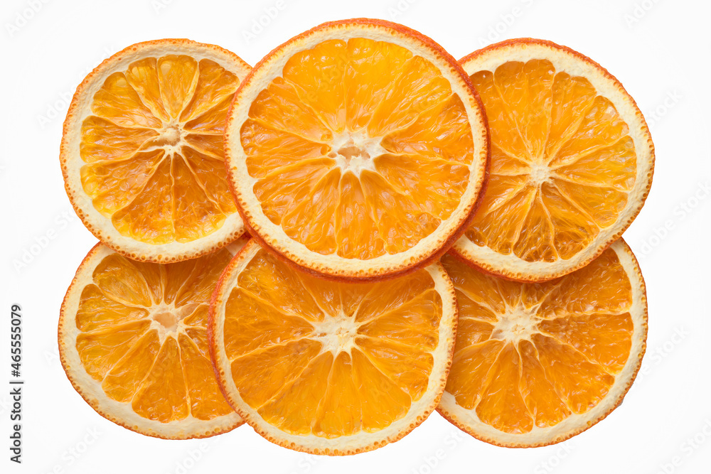 Fototapeta premium Slices dried orange isolated on a white background