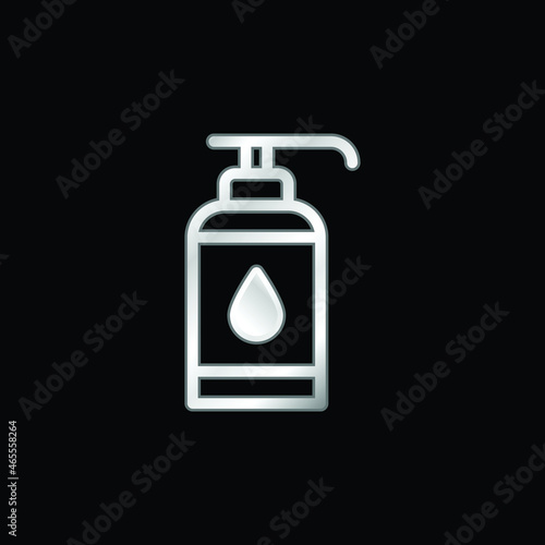 Antiseptic silver plated metallic icon