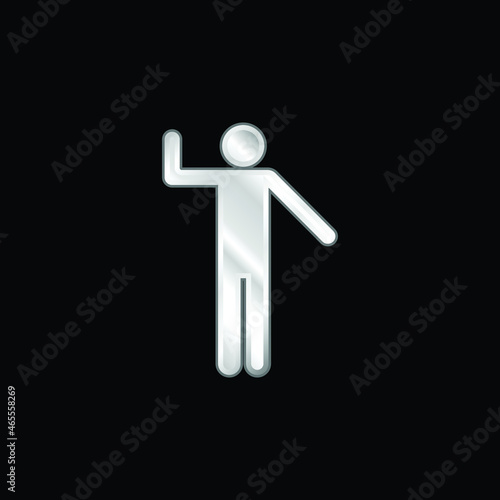 Basic Silhouette silver plated metallic icon