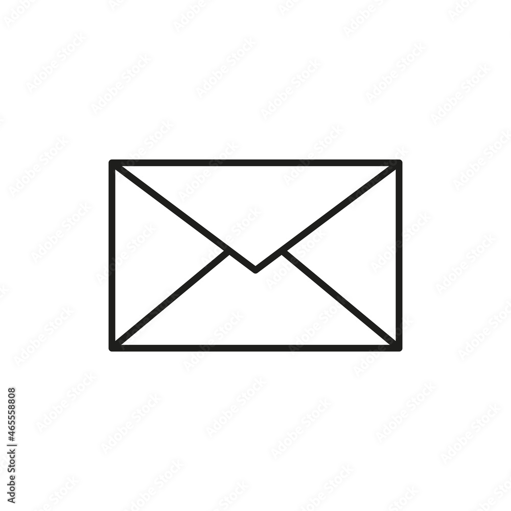 Vector Envelope Icon Symbol, linear icon isolated on a white background Vector Envelope Icon Symbol, linear icon isolated on a white background