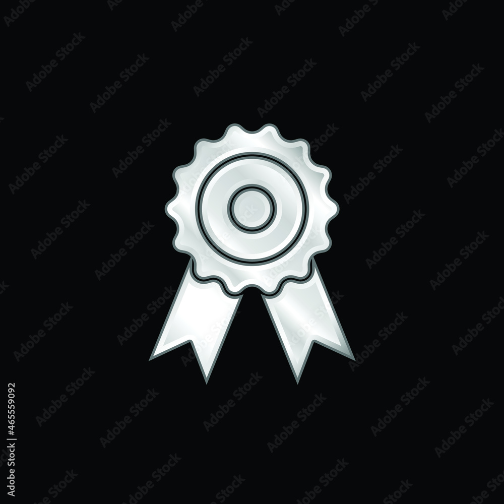 Award silver plated metallic icon Award silver plated metallic icon