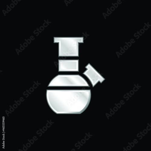 Bong silver plated metallic icon