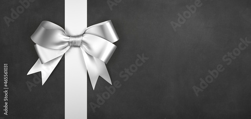 gift card with ribbon on blank background - 3d illustration