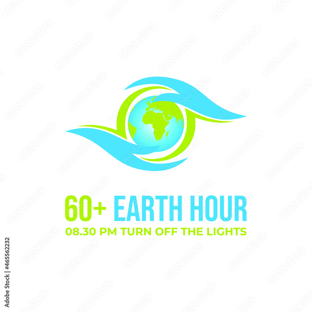 Fototapeta premium Earth Hour is a worldwide movement to encouraging individuals, communities, and businesses to turn off non-essential electric