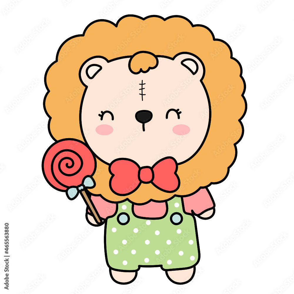 Christmas lion with candy Christmas lion with candy