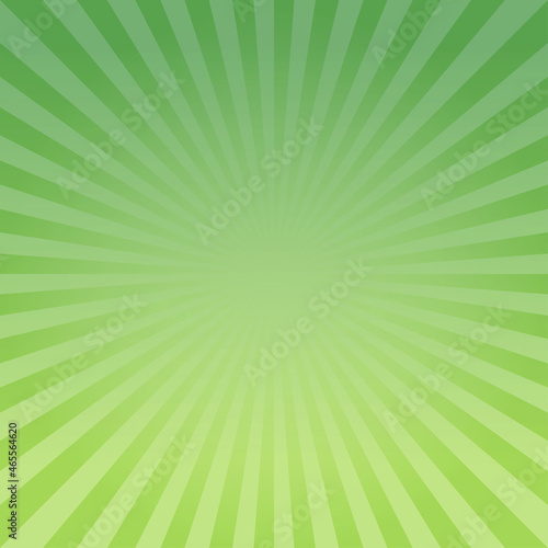 Abstract Green Yellow gradient rays background. Vector