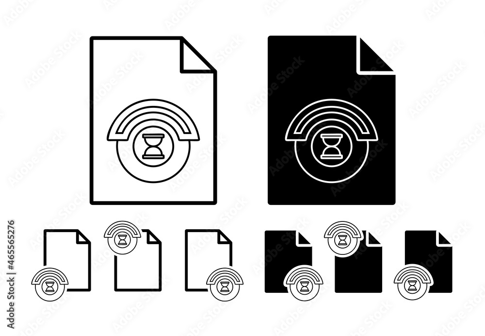 Automation time vector icon in file set illustration for ui and ux, website or mobile application