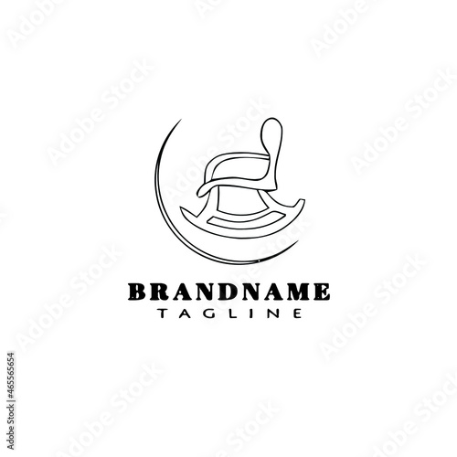 chair logo cartoon icon design template black isolated cute illustration