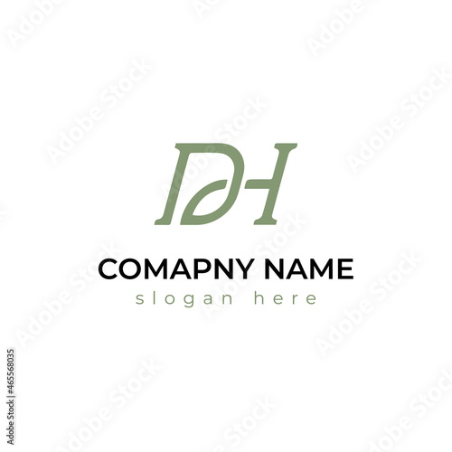 Letter dh logo template design