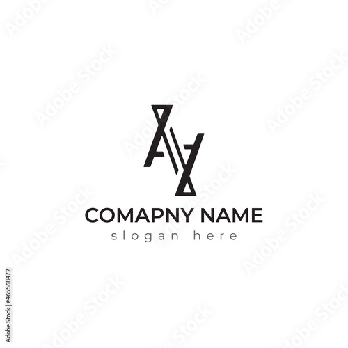 Flat design a logo templates © hasib67890