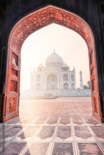 Taj Mahal mausoleum in Agra, Uttar Pradesh, India