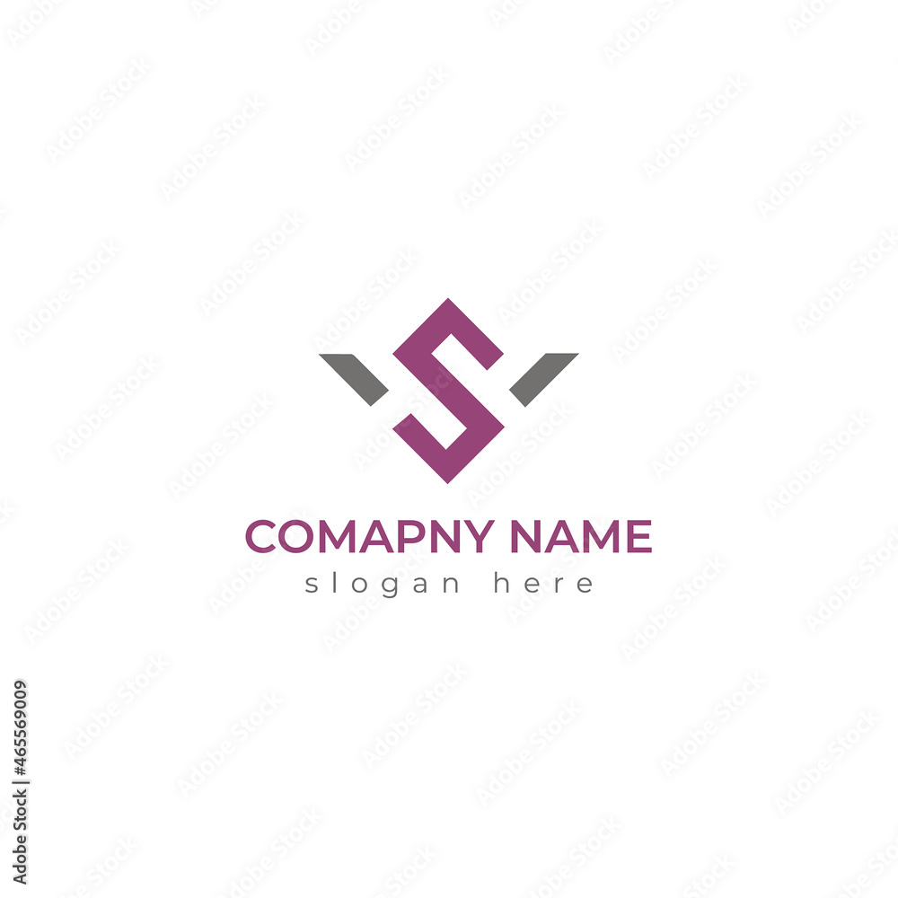 Flat design s logo template Flat design s logo template