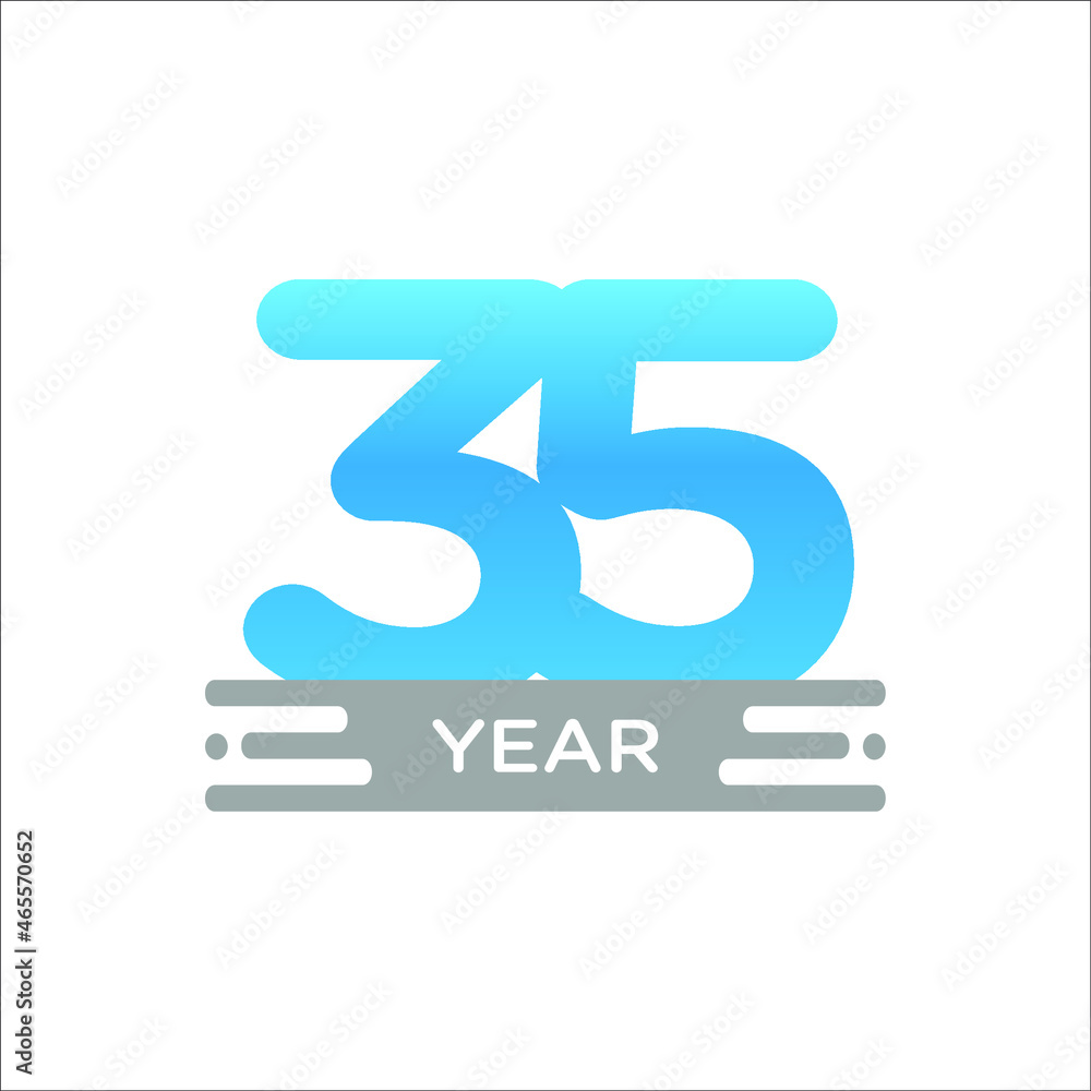 35 Years Anniversary Celebration Vector Template 35 Years Anniversary Celebration Vector Template