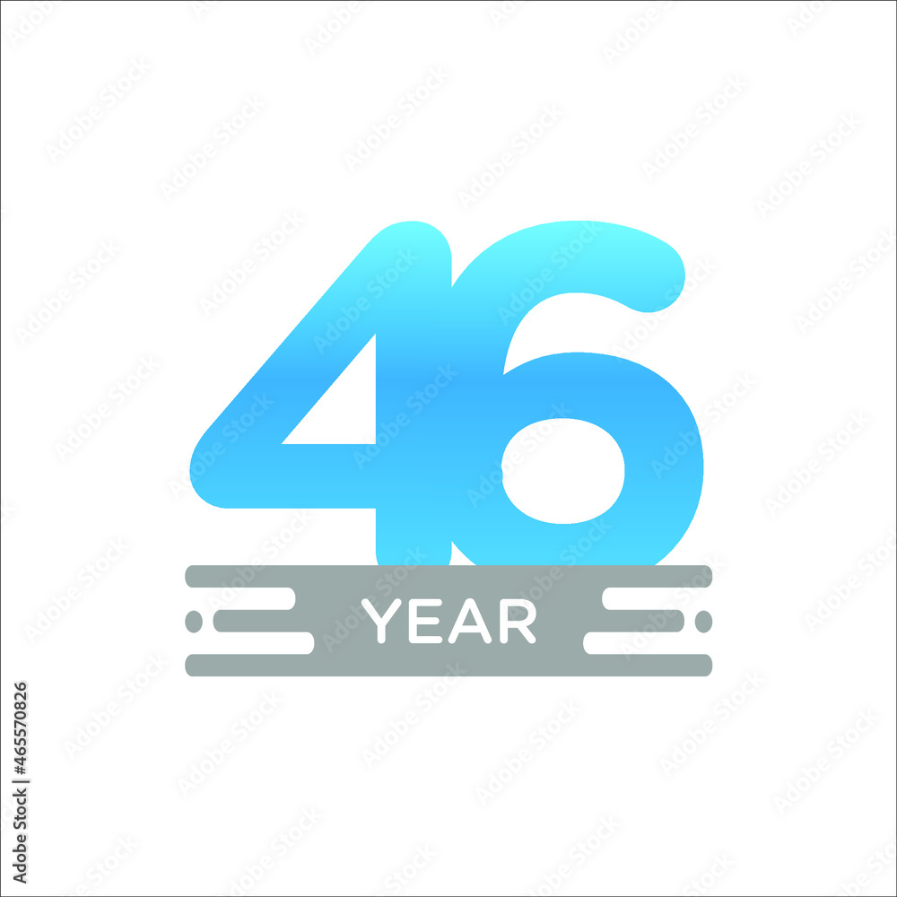 46 Years Anniversary Celebration Vector Template 46 Years Anniversary Celebration Vector Template