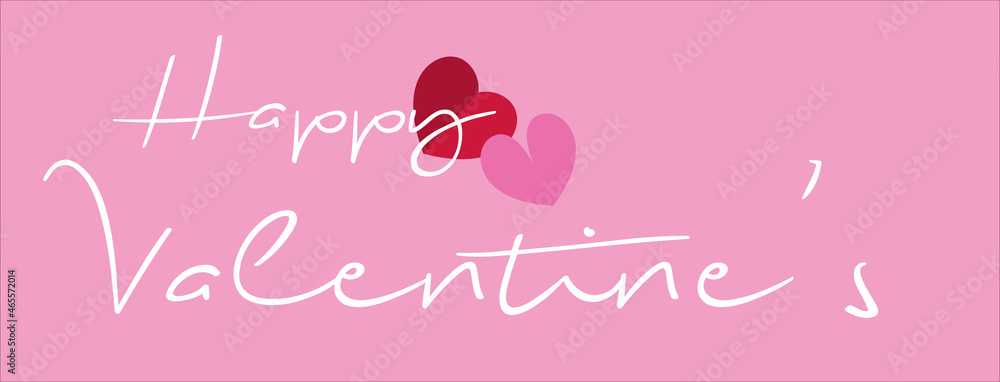 Happy Valentines background with heart patterns,
Vector illustration on a romantic pink background