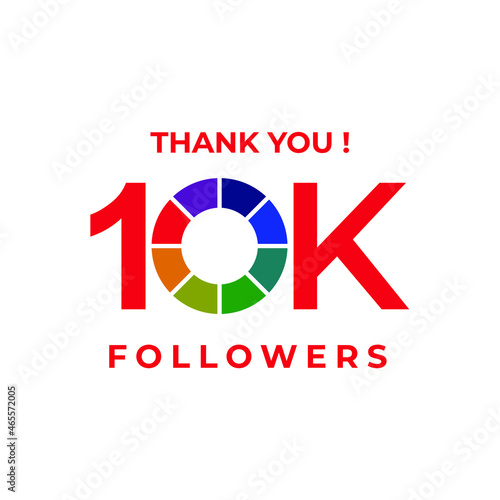 Thankyou 10k Followers vector template