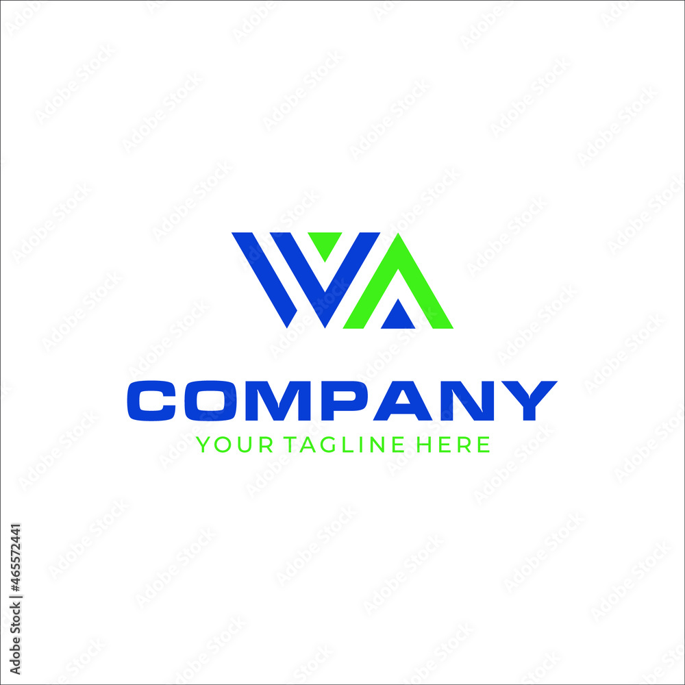 Letter WA logo template Letter WA logo template