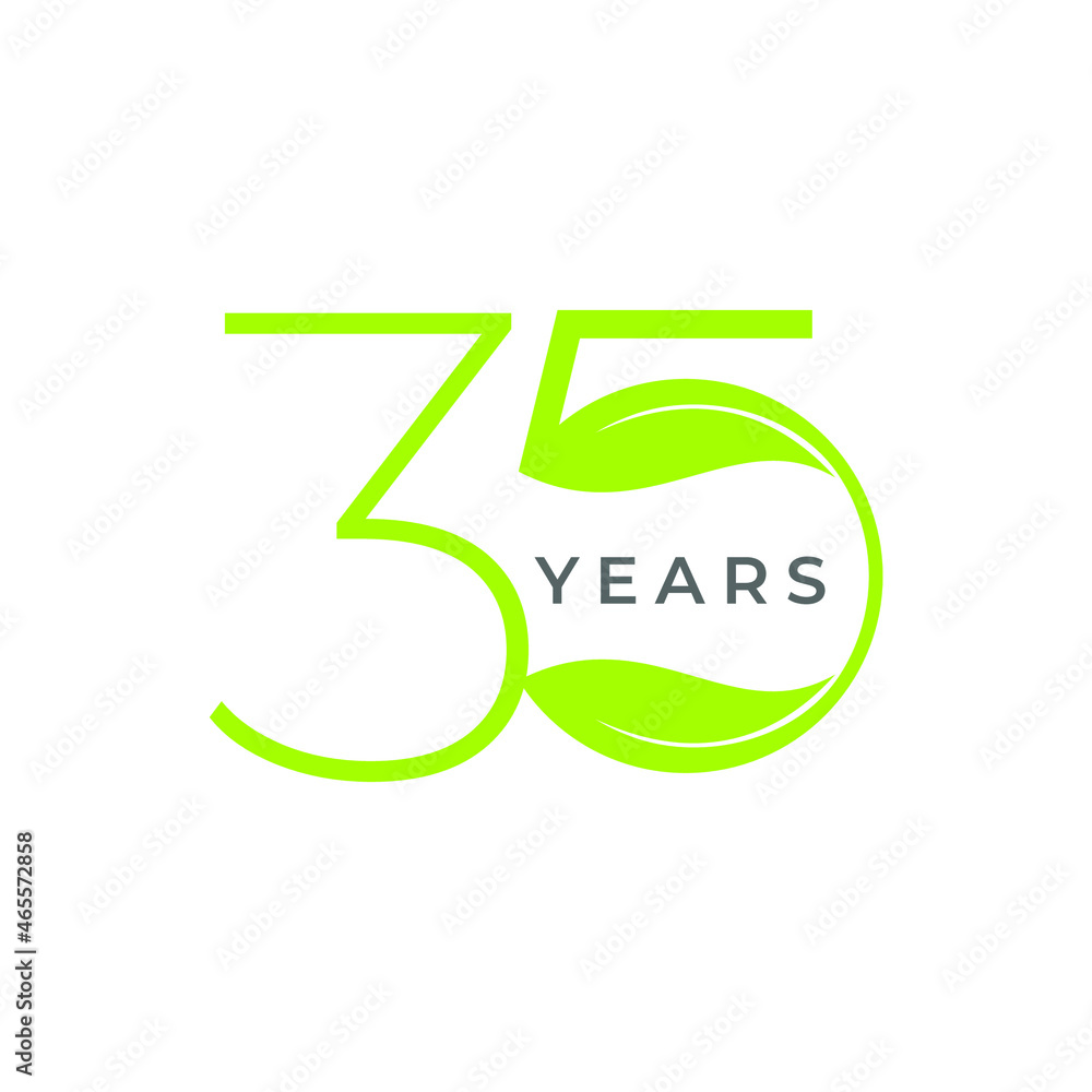 35 Years Anniversary Vector Template 35 Years Anniversary Vector Template