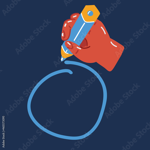 Modern infographic template with 4 curved pencils and hand drawn sketches on paper background. Vector. Can be used for web design and workflow layout