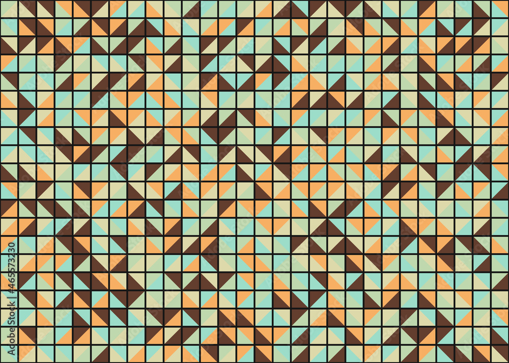 Fototapeta premium Abstract Geometric Pattern generative computational art illustration