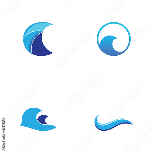 Water wave icon vector