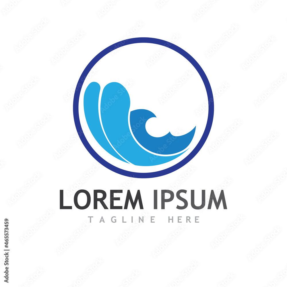 Water wave icon vector Water wave icon vector