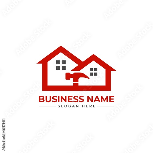 home repair roofing remodeling handyman home décor logo design