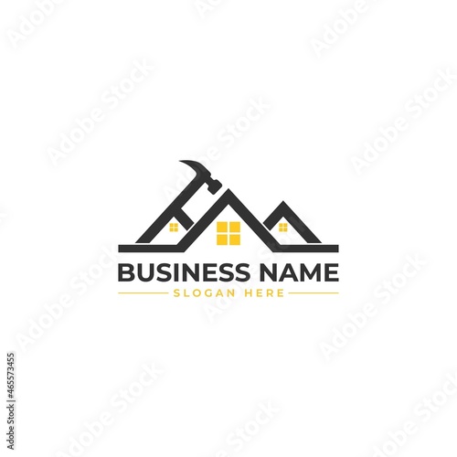 home repair roofing remodeling handyman home décor logo design