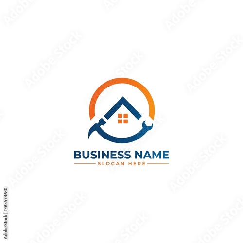 home repair roofing remodeling handyman home décor logo design