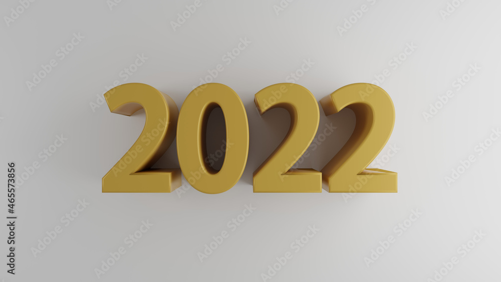 Happy New Year 2022. 3D illustration numbers isolated white background color concept for confetti on Christmas holiday. Action plan and challenge on start business in trend 2022 Happy New Year 2022. 3D illustration numbers isolated white background color concept for confetti on Christmas holiday. Action plan and challenge on start business in trend 2022