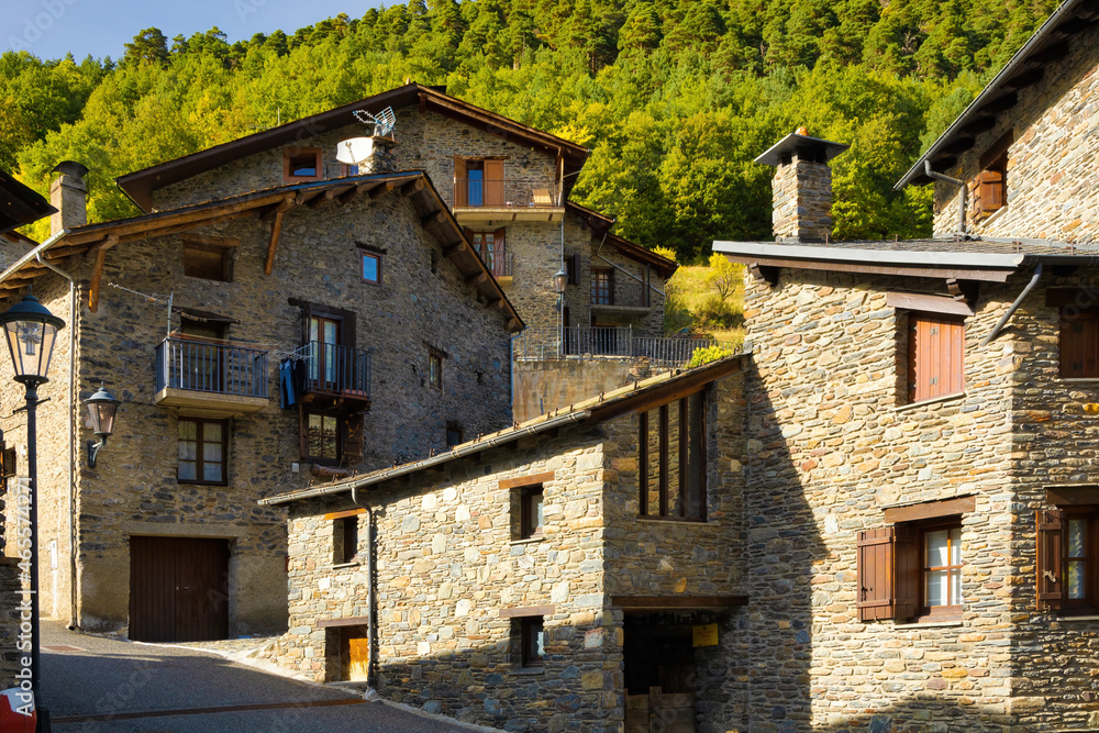 View of the streets of the historic town of Llorts, Ordino, Andorra - 2