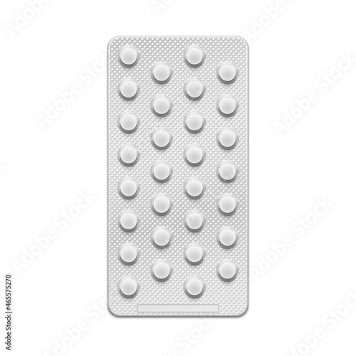 Fotografie Round tablets in blister pack