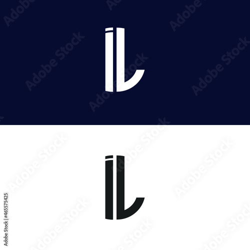 IL initial letter logo vector template | Creative modern monogram Circle logo 