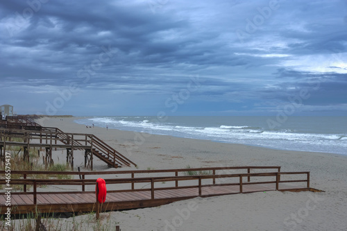 storm on the beach