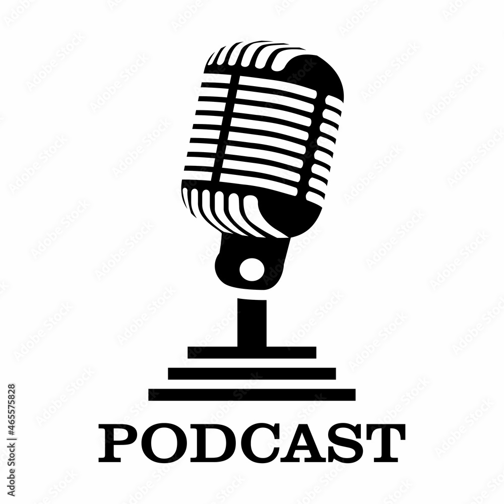 Podcast icon, flat design vector illustration for web and mobile app design. Podcast icon, flat design vector illustration for web and mobile app design.