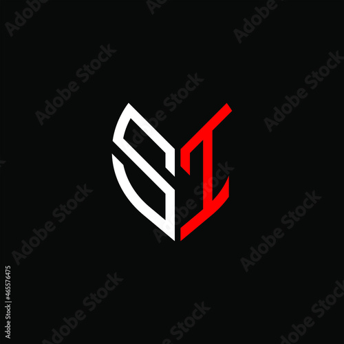 SI letter logo creative design. SI unique design
