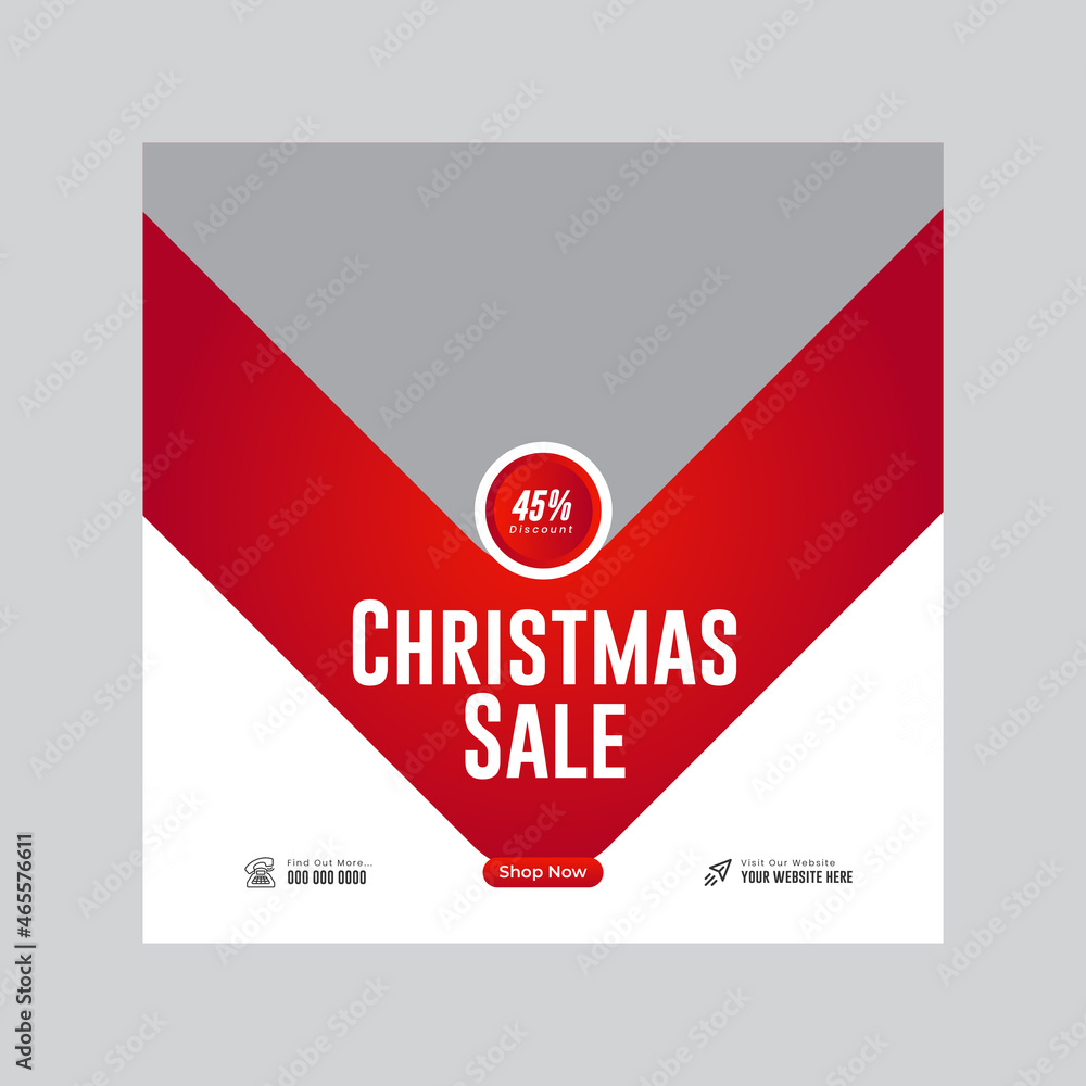 Fototapeta premium Christmas Social Media Post Design Or Christmas Sale Instagram Post