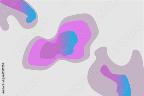 abstrac geometric illustration of a pair of pink hearts on white
