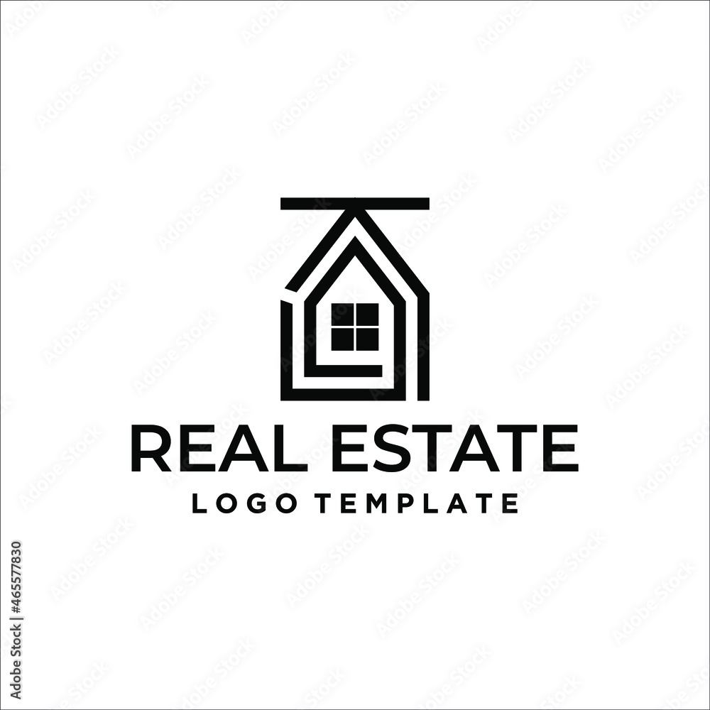 Real Estate Logo, House Logo, House and Window Logo Design Real Estate Logo, House Logo, House and Window Logo Design